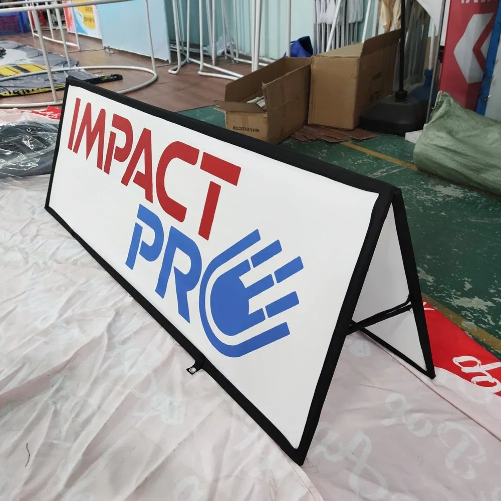 Full-Color Printing Metal Frame a Banner Stand for Public Announcements