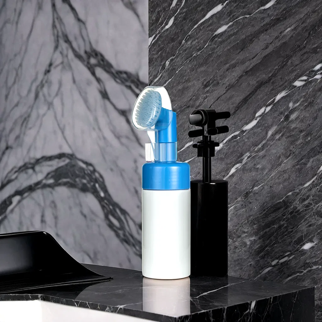 43mm Foam Pump with Soft Silicone Brush for Hand Wash Face Wash