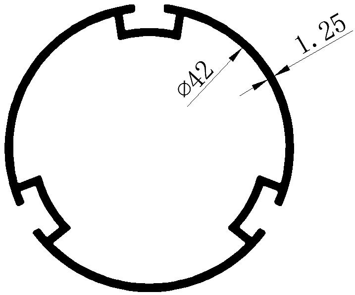 45mm Roller Tube in Mill Finish Color with 1.25mm Thickness/Gl1011