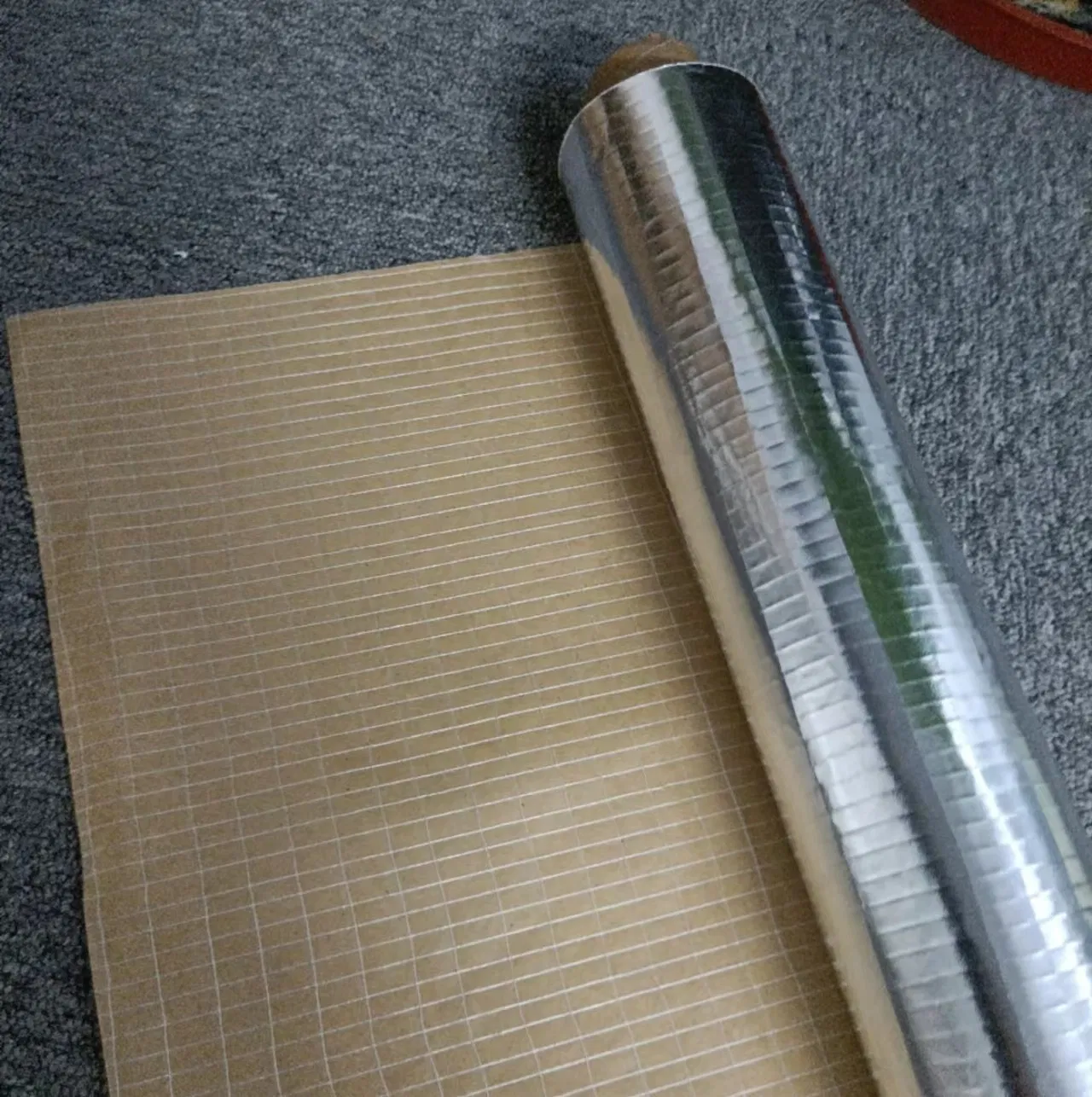 Aluminum Foil Face Laminated Kraft Paper for House Wrap Vapor Barrier