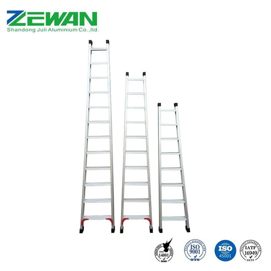 Aluminium Household Folding Ladder Multi-Purpose Aluminum Fixed Straight Step Ladder