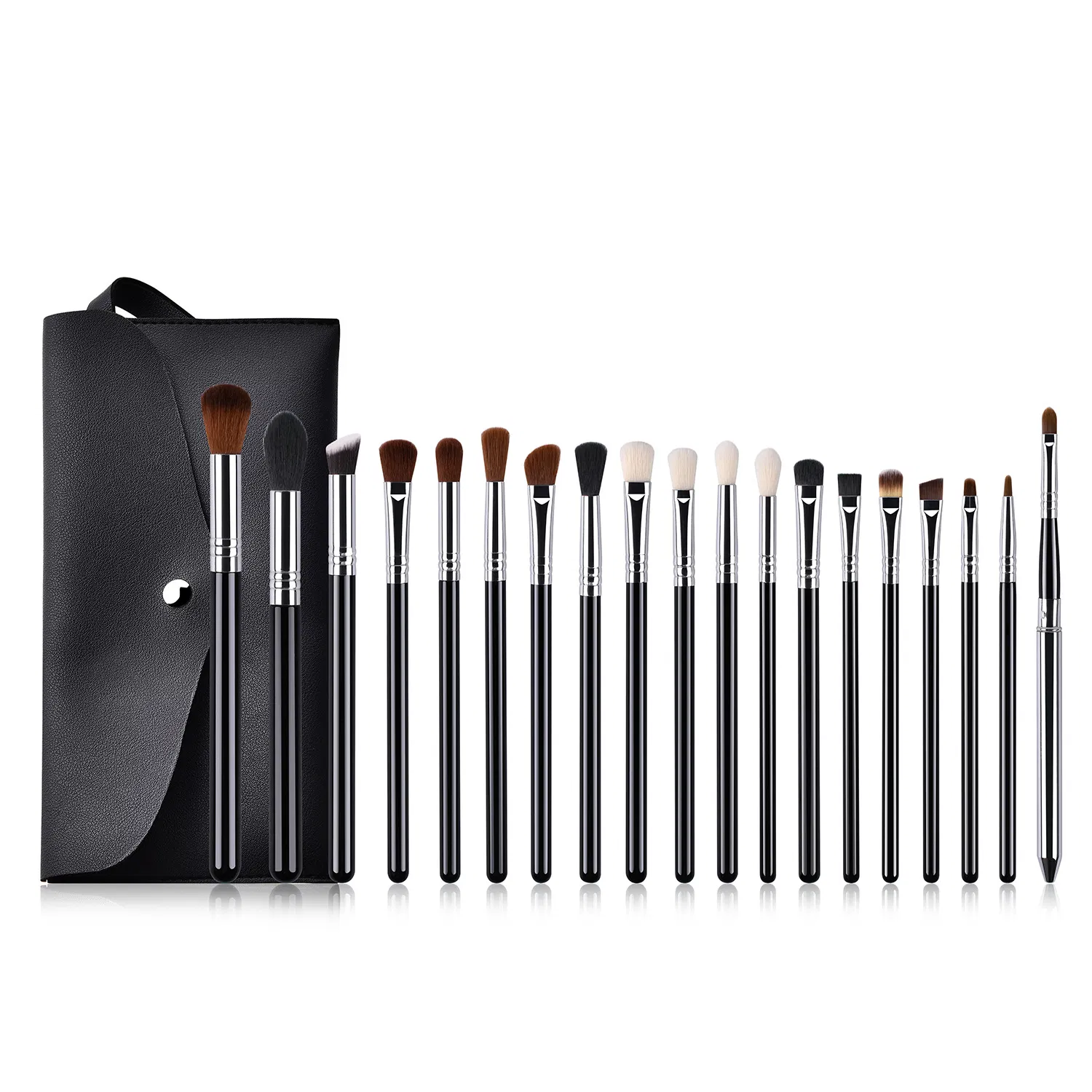 High Quality Private Label Cosmetic Makeup Brush Set with Soft PU Bag