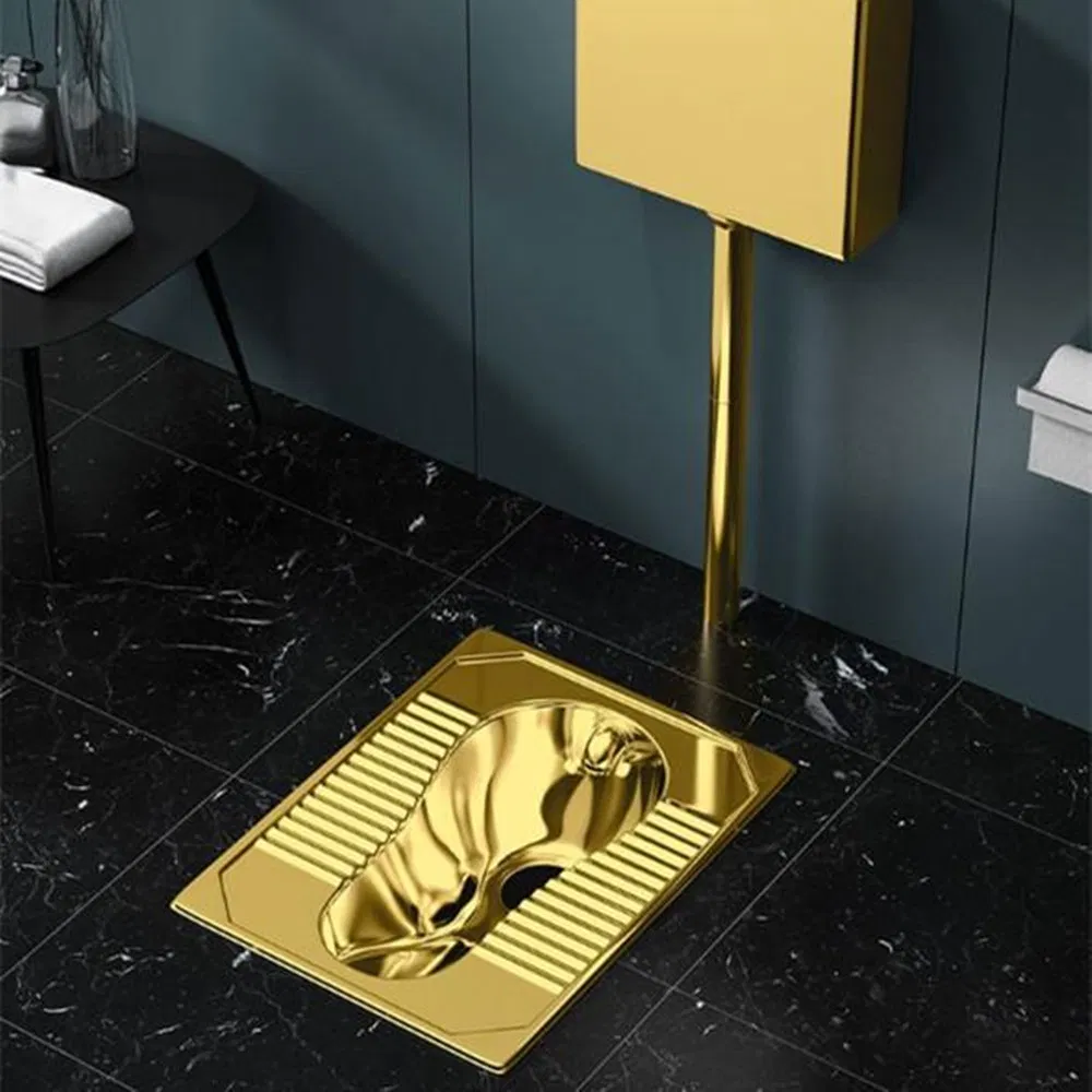 Hotel Prison Engineering Toilet Stainless Steel Squat Toilet 304 Squat Toilet