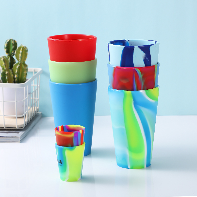 40/50/100/280/350/480/600ml Eco-Friendly Drinkware Silicone Coffee Mug Cup Travel Car Mug Water Cup Milk Tea Cup with Silicone Lid and Straw