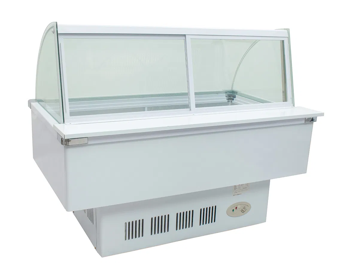 Curved Commercial Use Frozen Food Display Cabinet Sqc-4.0
