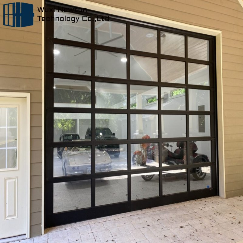 High-Performance Super Large Thermal Insulation Impact Glass Garage Door Warehouse