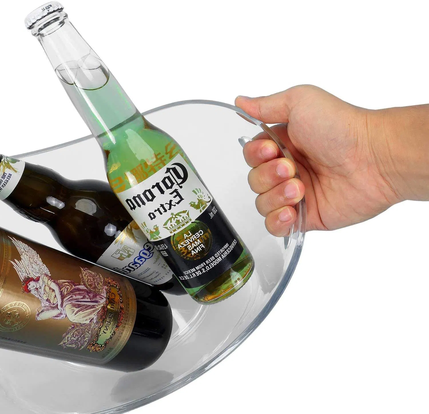 Beverage Tubs White Plastic 3L Cooling Wine Beer Champagne Two Layers Ice Wine Bucket
