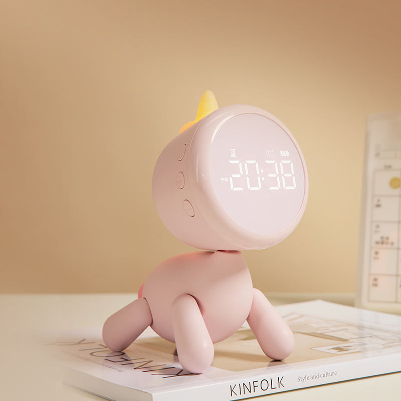 Cartoon Smart Sleep Wake up Light LED Digital Alarm Clock for Kids