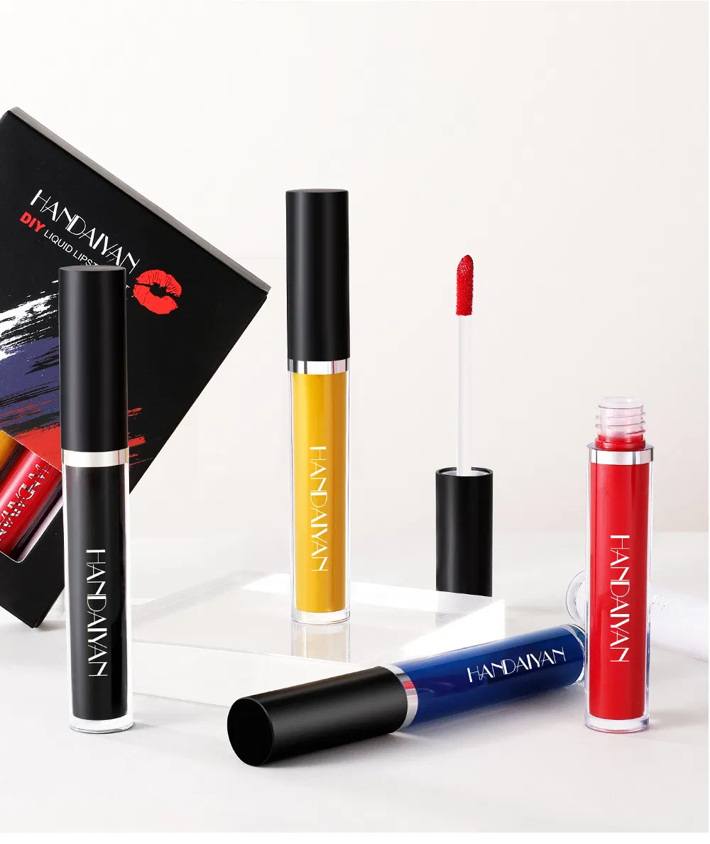Matte 5 Color Lip Glaze Set DIY Lipstick Hand Color Lip Gloss Easy Color Makeup