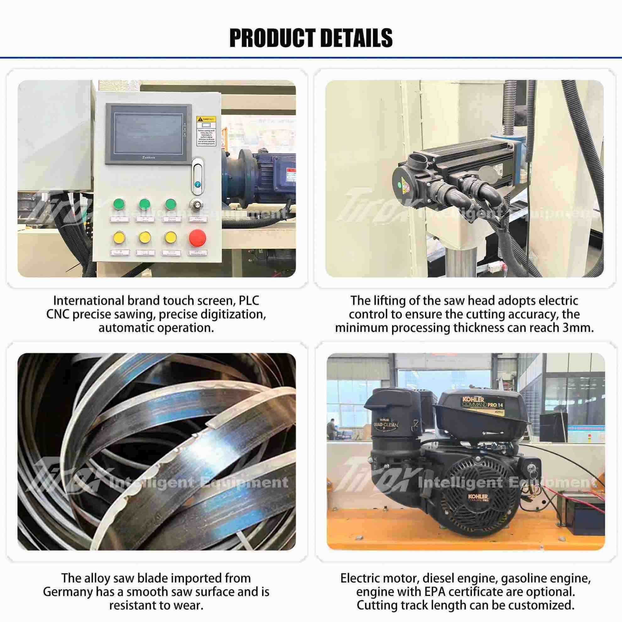 Ленточная пилорама автоматическая усиленная для бревен