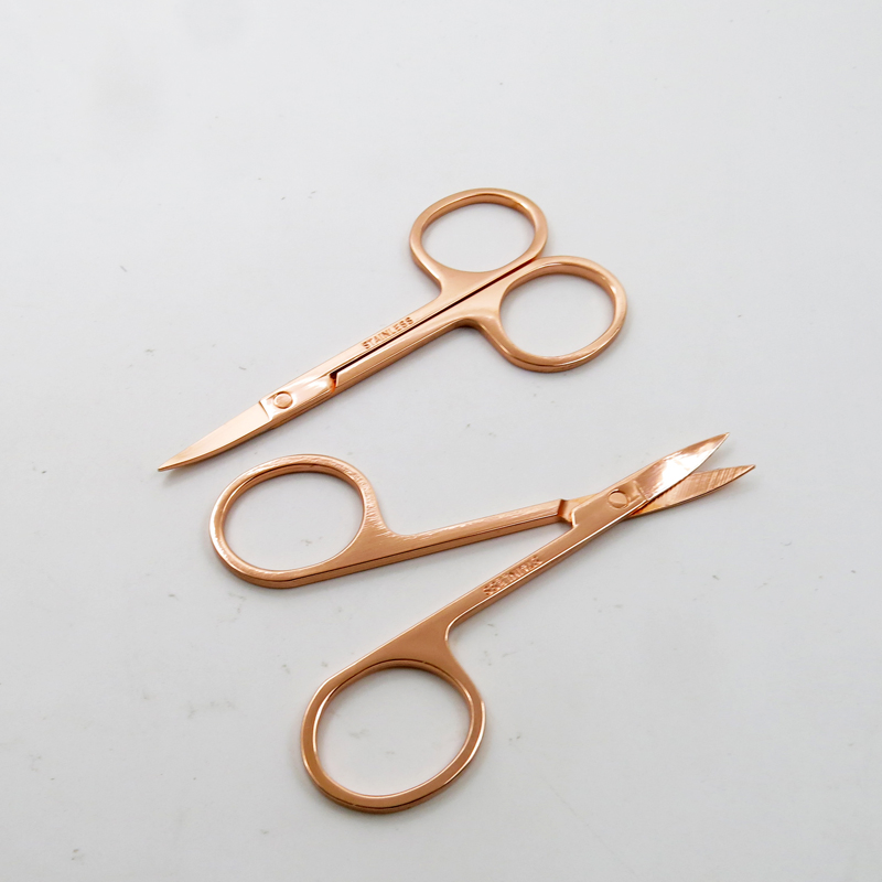 Rose Planting with Stainless Steel Beauty Scissor Eyebrow Hair Facial Trimming Tweezers Scissors Tools for Manicure Care