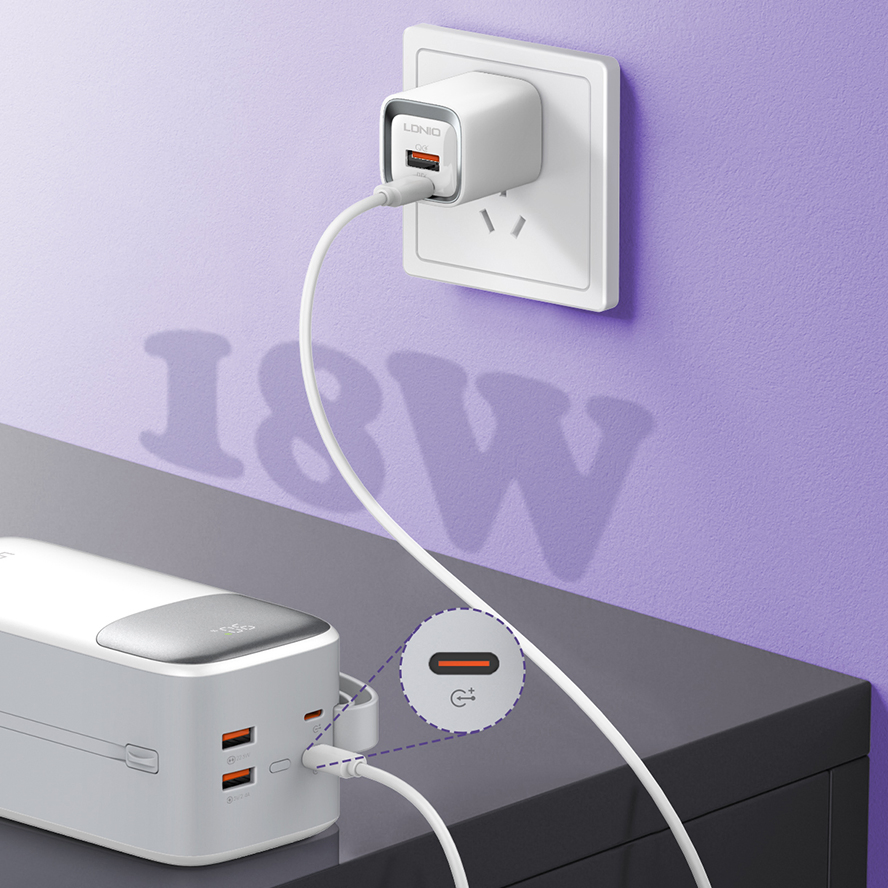 Портативное зарядное устройство Ldnio PQ50 50000 мАч с быстрой зарядкой