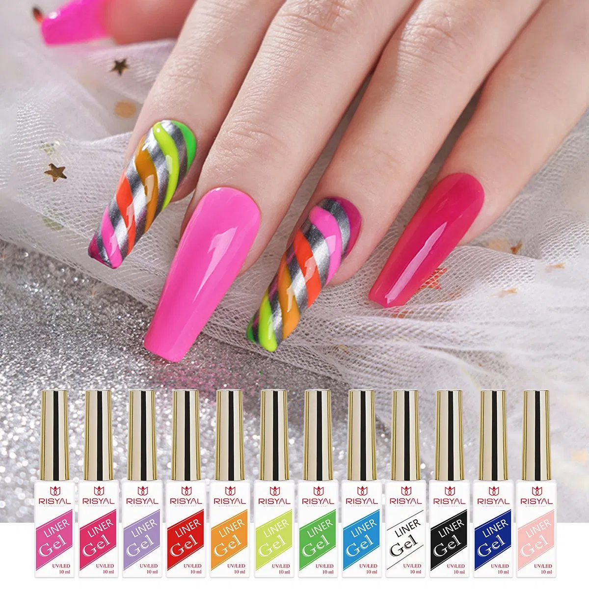 Premium 12 Colors High Pigmentation UV LED Soak off Gel Nail Polish for Professional Salon Nail Art Manicure Supplies