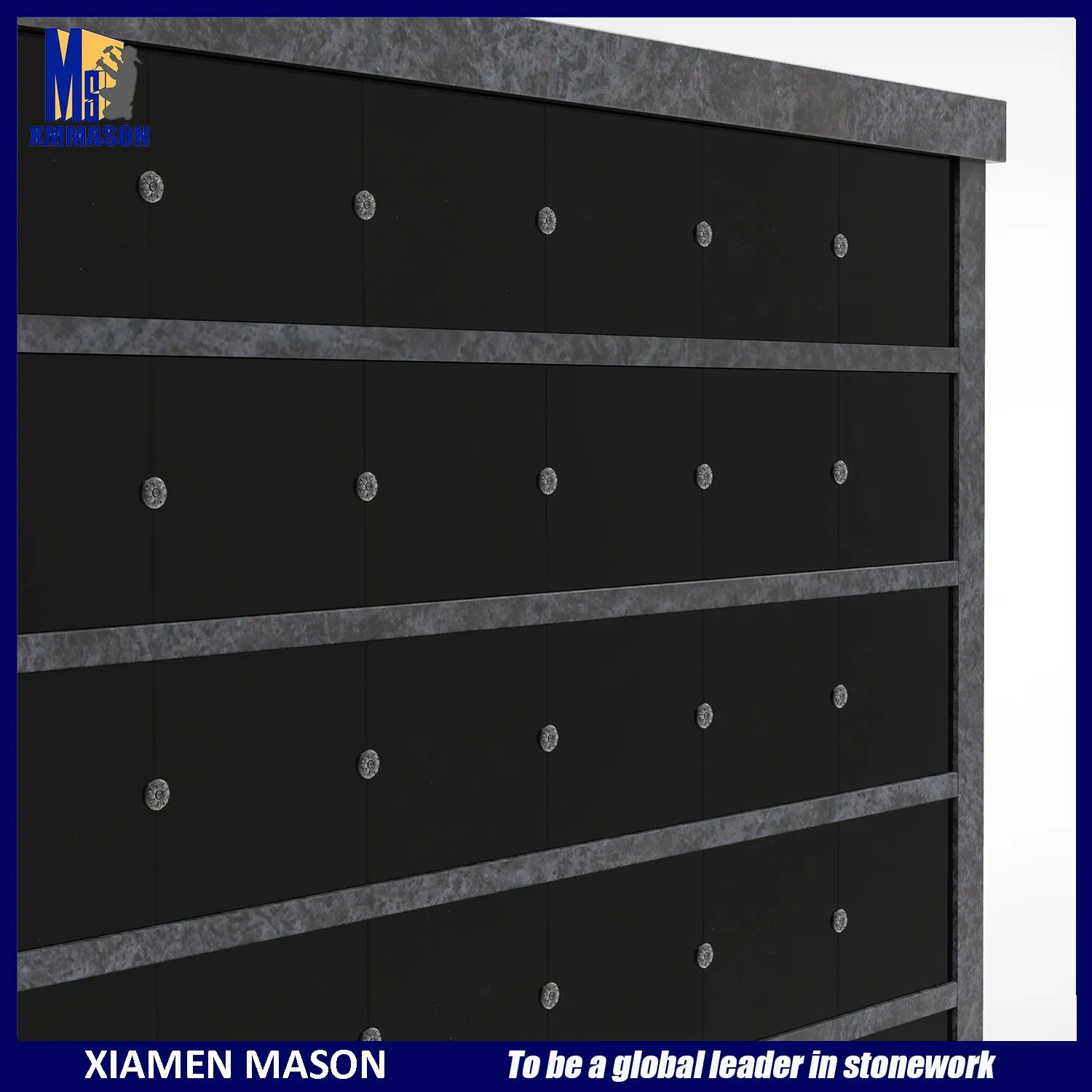 Customized American Simple Standard Columbarium 48 Niches All Colors Available Mausoleum