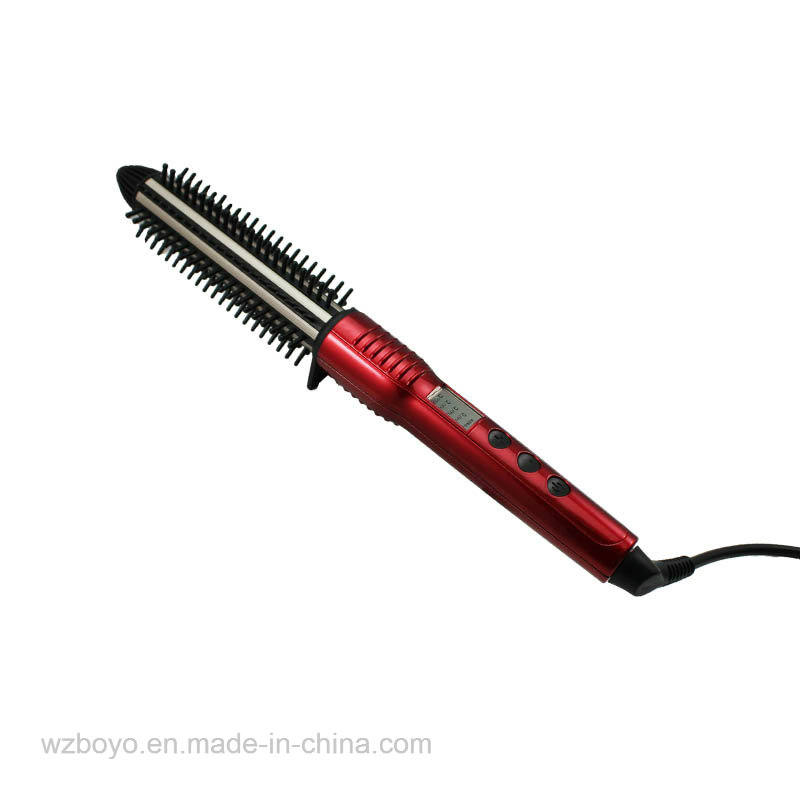 Fasionable Electric Heating Hair Straightener Portable Hair Curler Comb