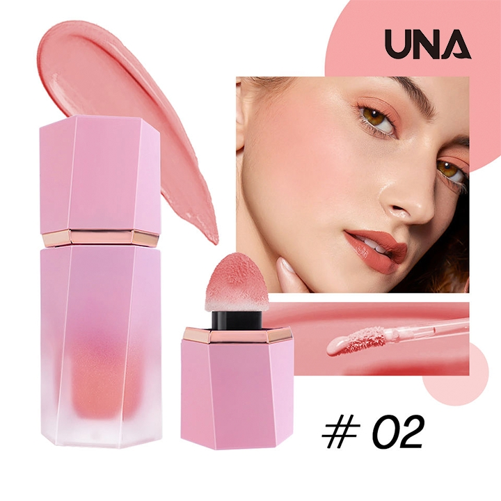 Customized Logo High Pigment Vegan Private Label Organic Makeup Blush Sponge Lip Tint Liquid Cheek Blush