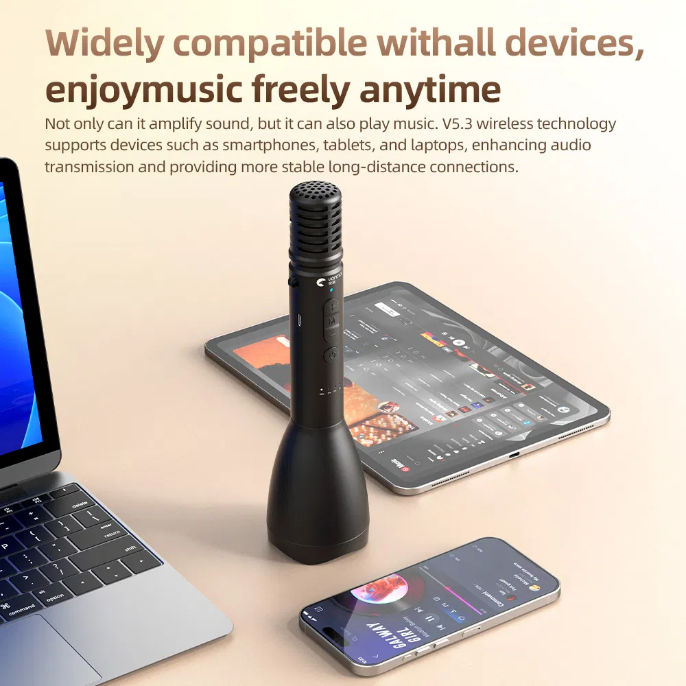 Handheld Wireless Microphone with Amplifier for Teaching Lessons Wireless Speaker for Karaoke Singing