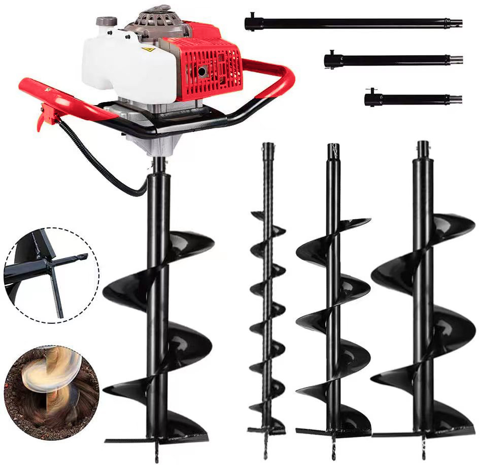 62cc Gasoline Post Hole Digger Soil Digging Machine Earth Auger with Ground Drill (GD600B)