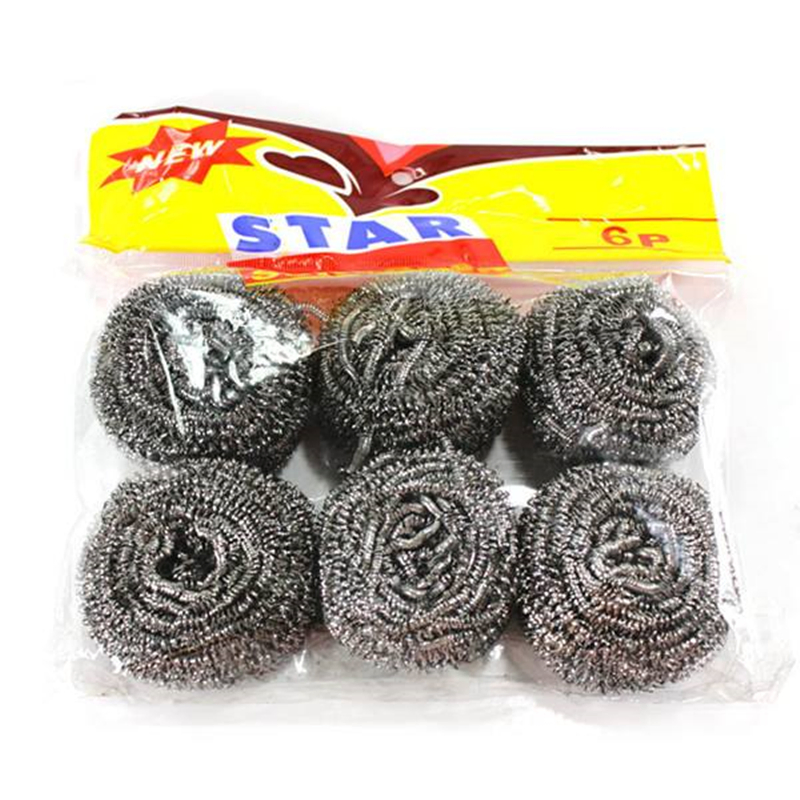 Galvanized Steel Wire Metal Pot Mesh Scourer Iron Sponge Scrubber Wholesale