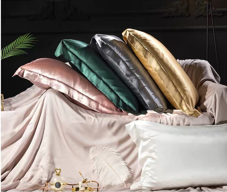 Oxford Silk Pillowcase with Gift Box Silk Pillowcase Plain Dyed Silk Pillowcase