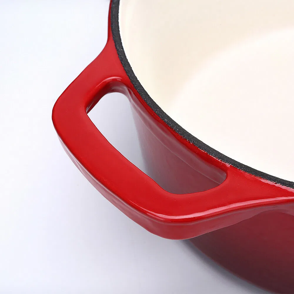Hot Sales Red Enamel Coating Non Stick Enameled Pot Casserole with Lid