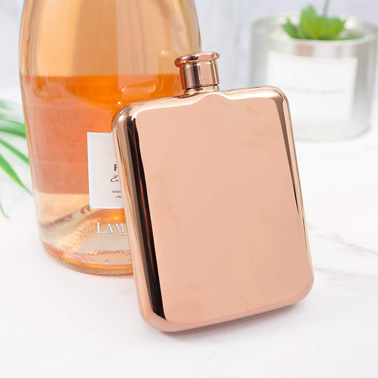 Personised High Quality Copper Colored Whisky Vodka Wine Hip Flask