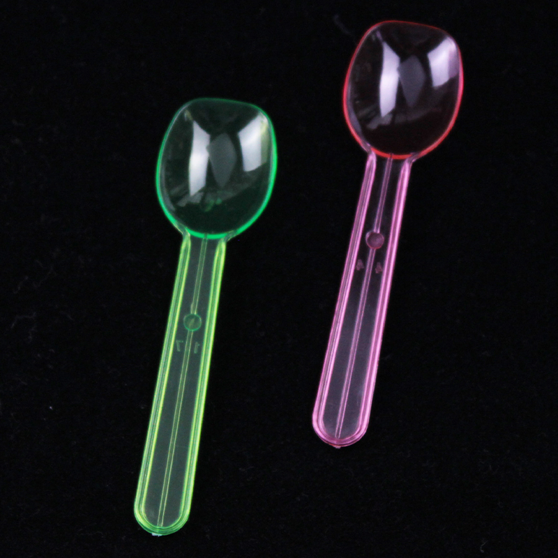 Disposable Plastic Cutlery PS Spoon 85mm Ice Cream Spoon with Dessert