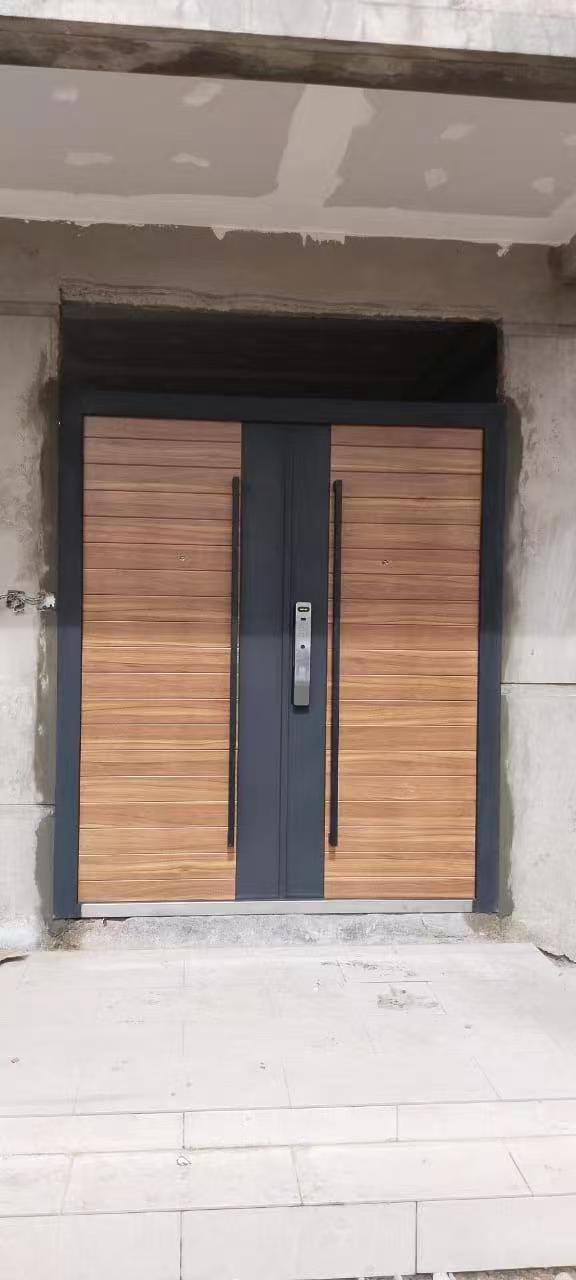 Main Gate Modern Designs Exterior Front Entry Doors Wrought Iron Entrance Security Steel Door for House