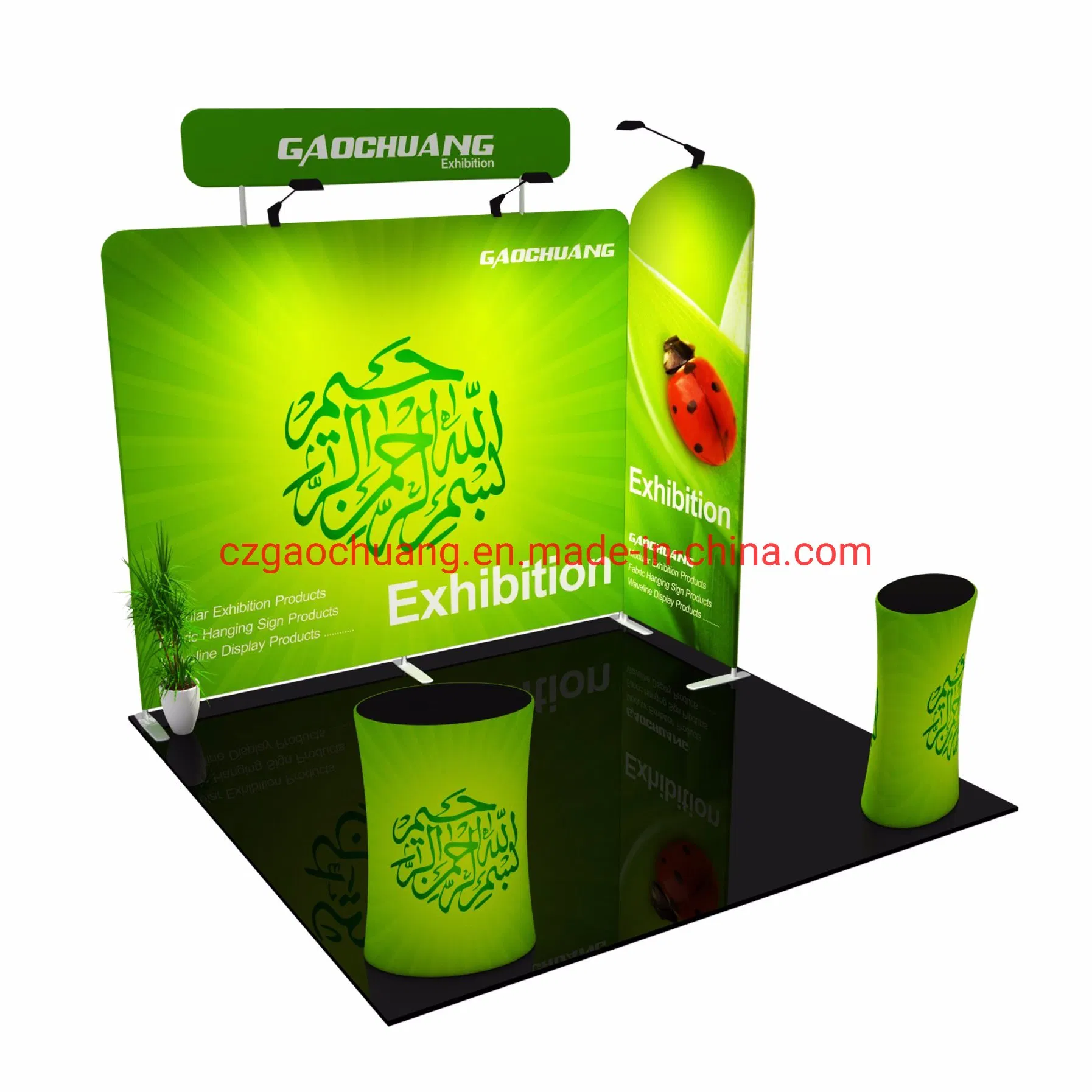 20FT Tension Fabric Display Exhibition Stand Single Sided Package