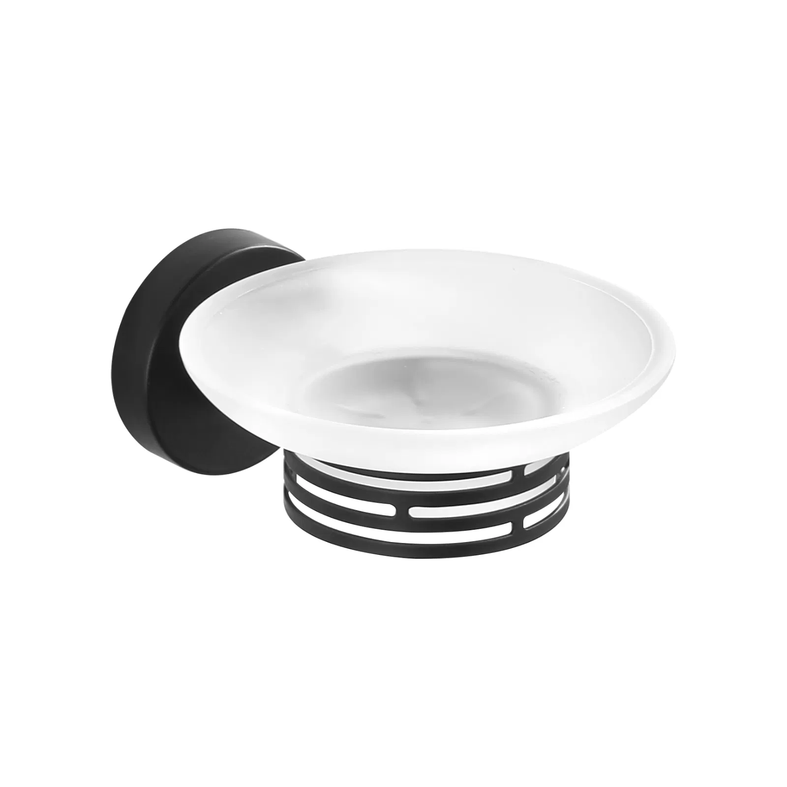304 Stainless Steel Matte Black Finish Wall-Mounted Soap Dish Holder Rust-Proof Bathroom Accessory