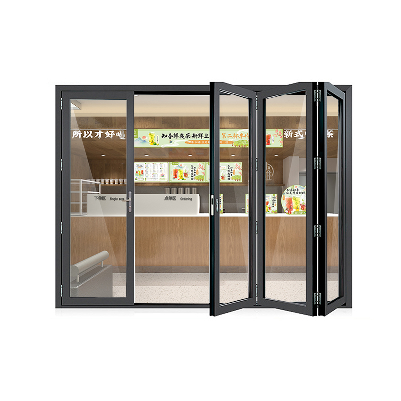 96 X 80 Aluminium Folding Glass Wall Wholesale Exterior Patio High Track Bifold Doors Aluminum Folding Glass Door Folding Door