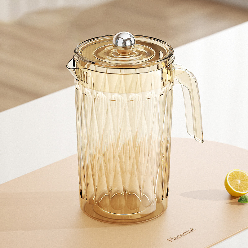 2000ml Wholesale Round Modern Transparency Water Jug Pitcher Tea Jug Glass Cold Pitcher