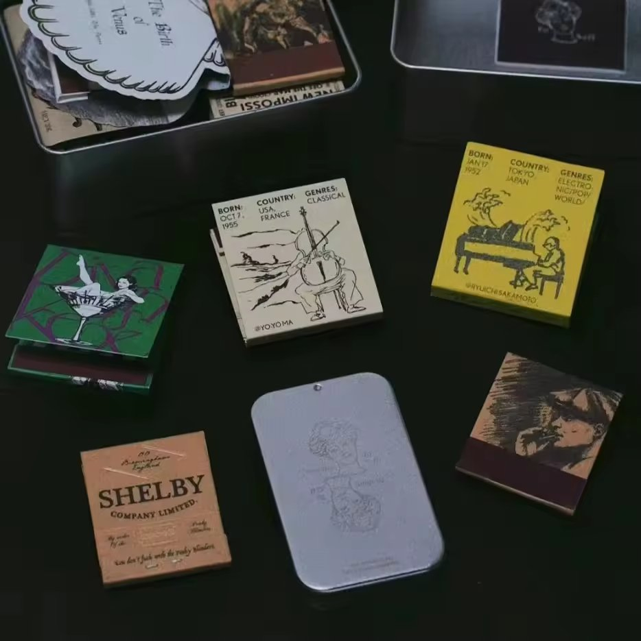 Good High Quality Matchbook Custom Match Logo Craft Paper Matchbox with Wooden Safety Long Matches Book