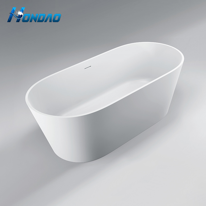 Квадратная белая ванна из искусственного камня