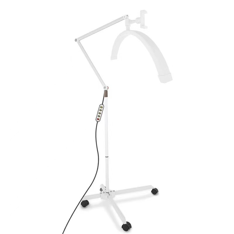 28inch Half-Moon Lash Light, LED Lamp for Eyelash Tech 2 in 1 Floor Lamp for Beauty, Makeup Studios, Nail Tech with Phone Holder