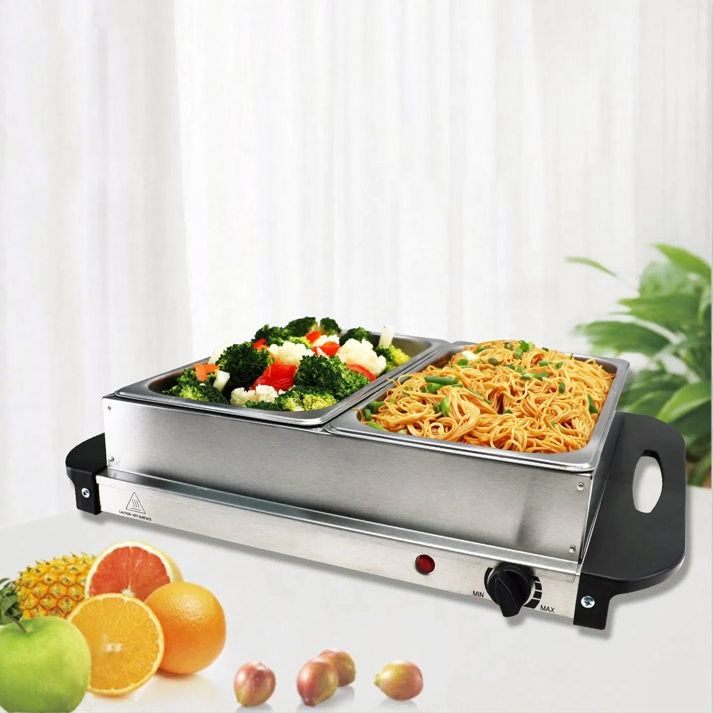 2021 Economy Chafer Foldable Food Warmer Stackable Stainless Steel Chafing Dish Buffet