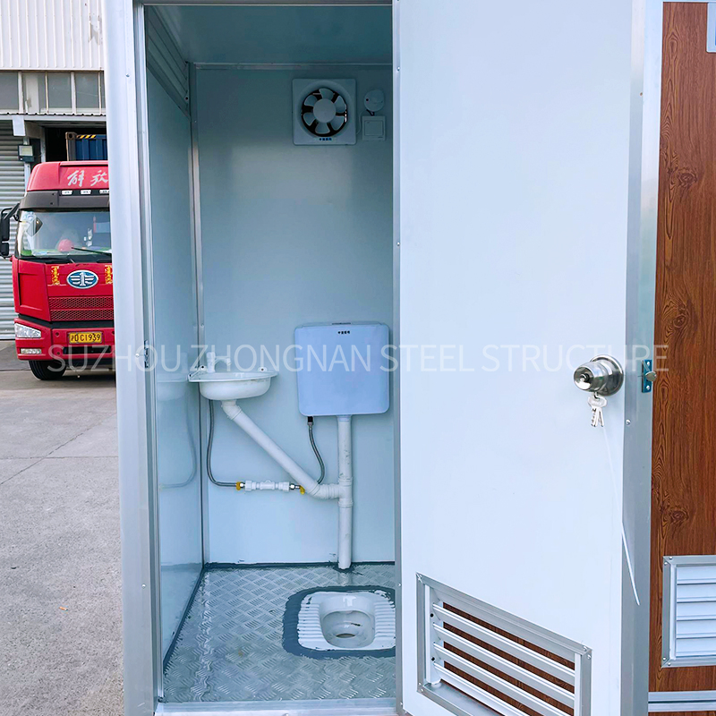 Boxable Grain Prefab Steel Mobile Portable Lavatory Temporary Toilet Factory Price