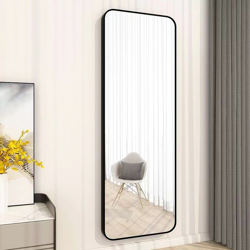 Modern Minimalist Creative Irregular Shaped Metal Frame Decorative Wall Mirror Full Length Dressing Wall Hanging Mirror