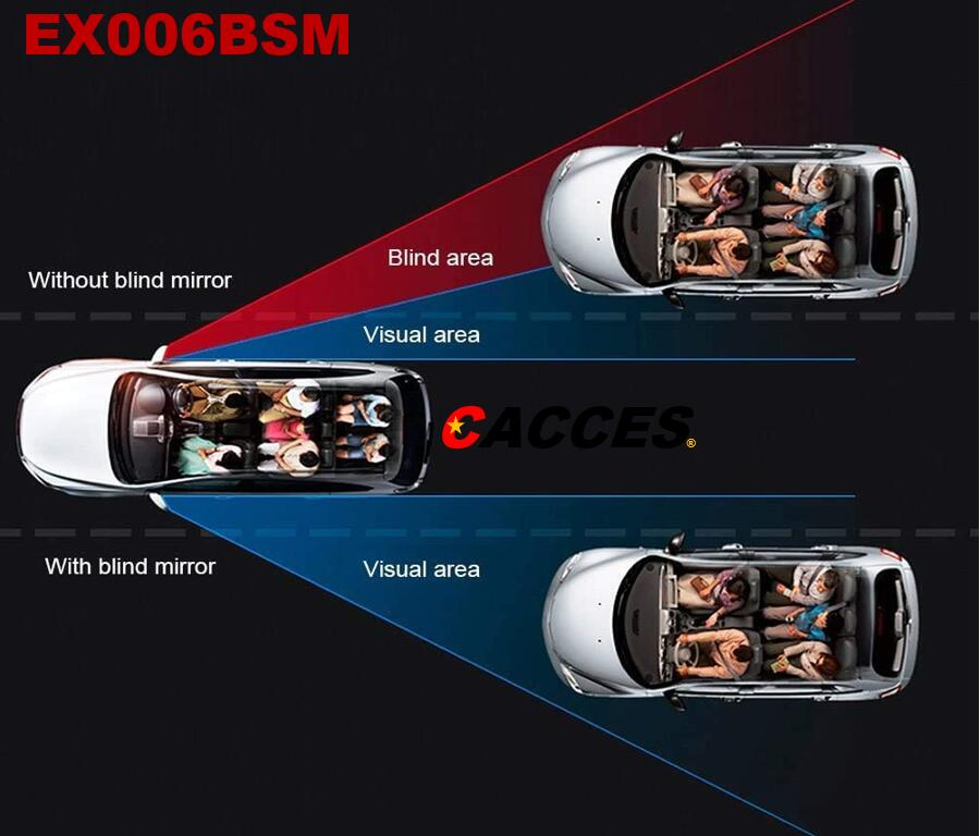 Слепые зеркала для автомобиля, овальные, широкоугольные, с регулировкой на 360°