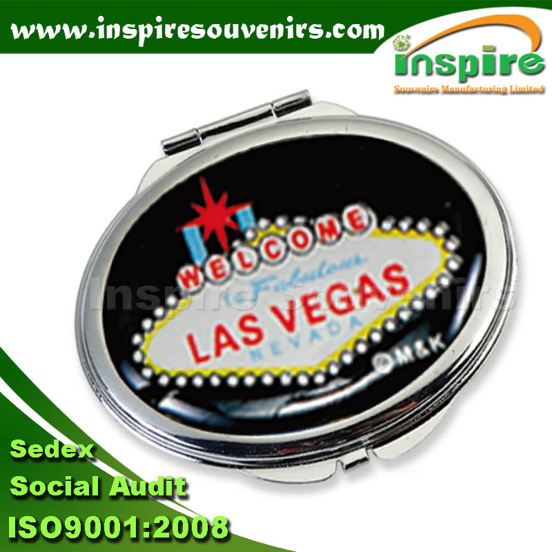 Metal Round Sticker Mirror for Collection