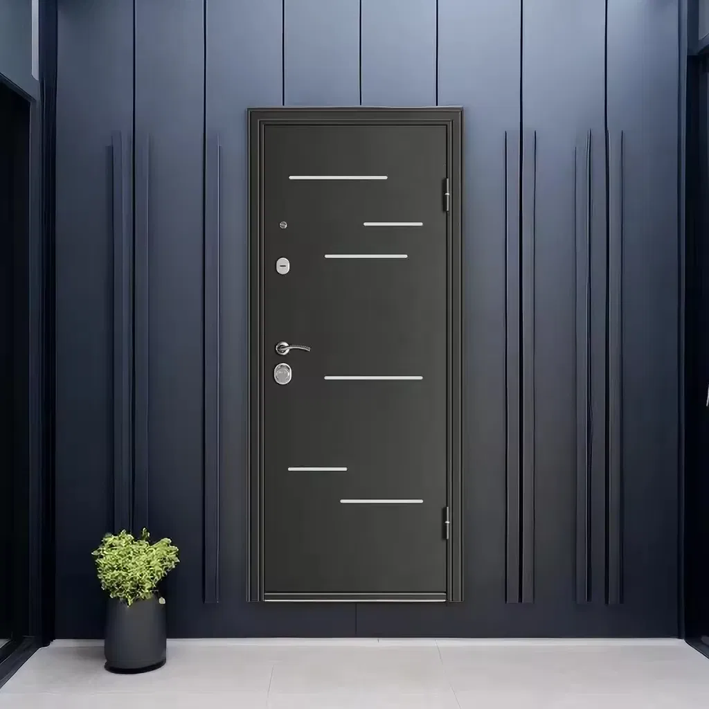 Американские стальные входные двери TOF с отделкой под дерево