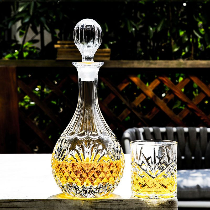 Luxury Gift Box 750ml Wine Bottle Whiskey Golf Decanter Set of 6PCS