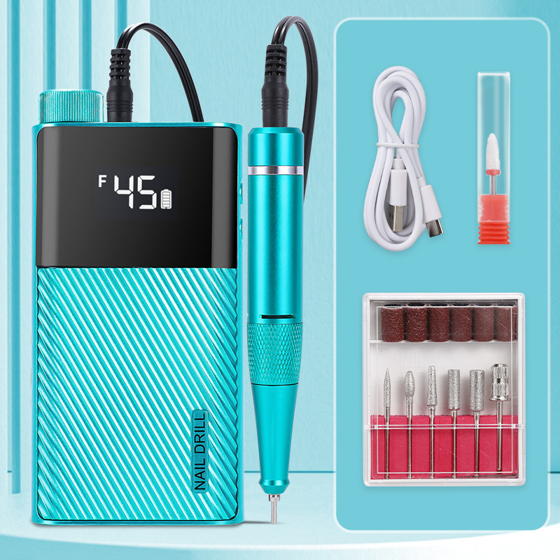 New Professional Cordless Nail Drill Machine 45000rpm Rechargeable Portable Electric Nail Drill