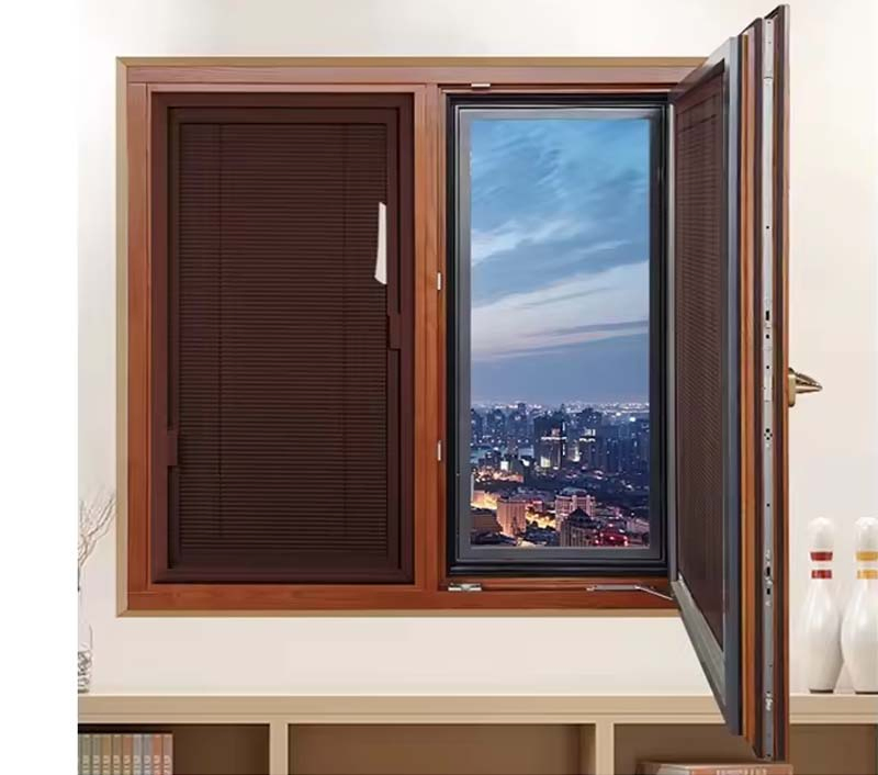 Magnetic Shutter Aluminum Alloy Single Glass Built-in Hollow Shutter Blinds Inside Window Toilet Waterproof