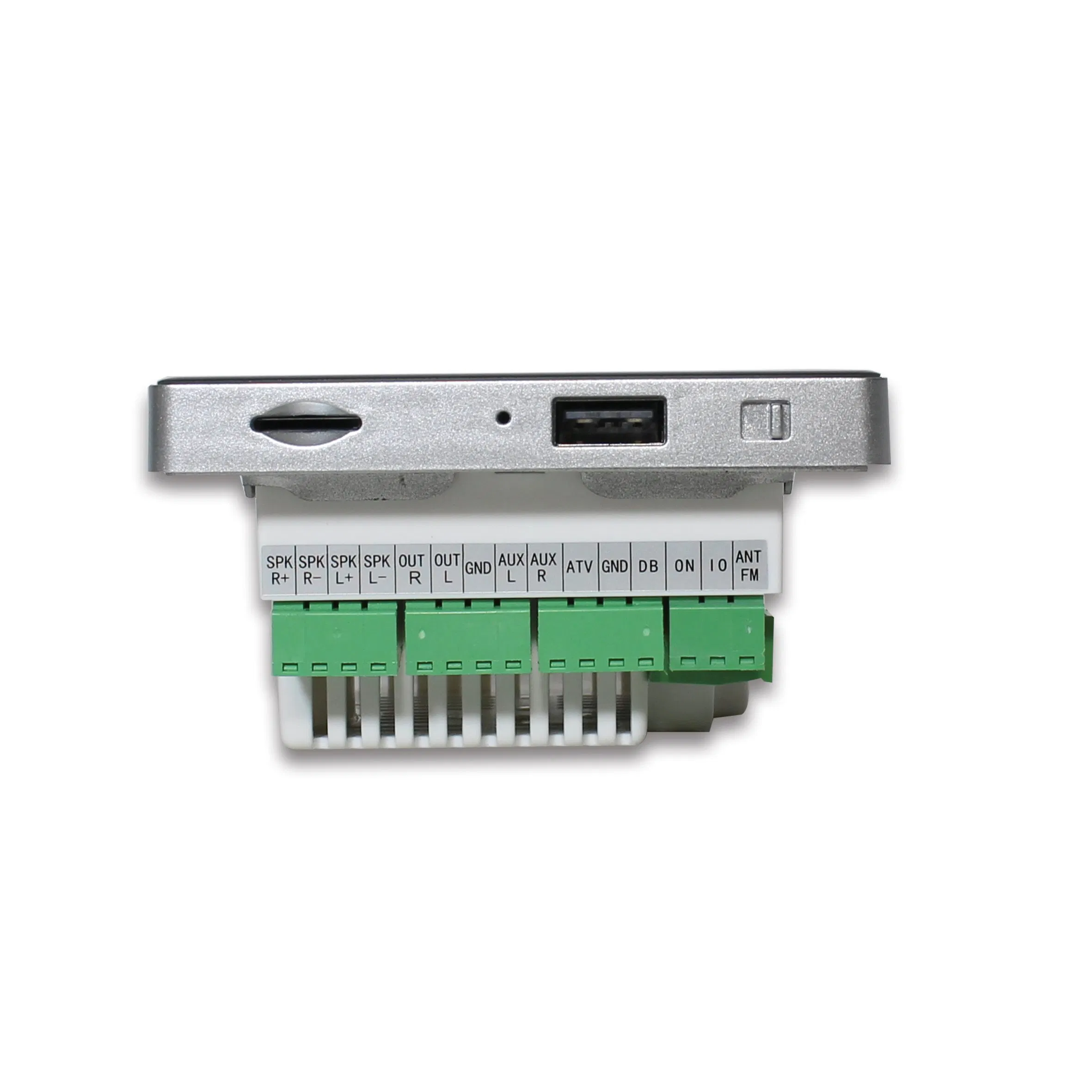 Amplifier Home Audio Background Music System Mini Wall Mounted Bluetooth Amplifier with Remote Control, FM, USB, SD Card, Support 2-8 Speakers