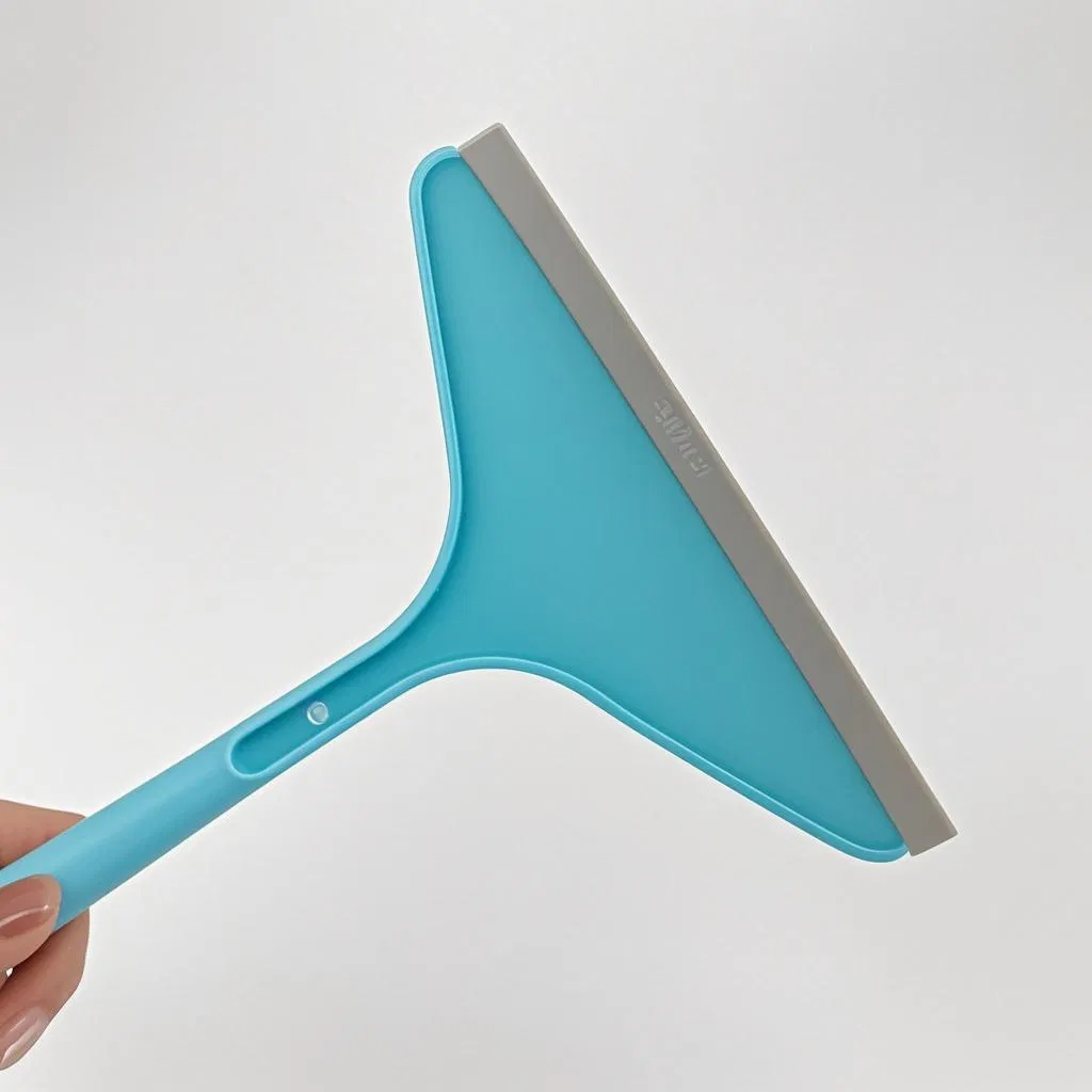 Silicone Shower Squeegee for Glass Doors Car Windows Small Mini Size Streak Free Cleaner Bathroom Mirror Tile Scraper Compact with Hanging Hole