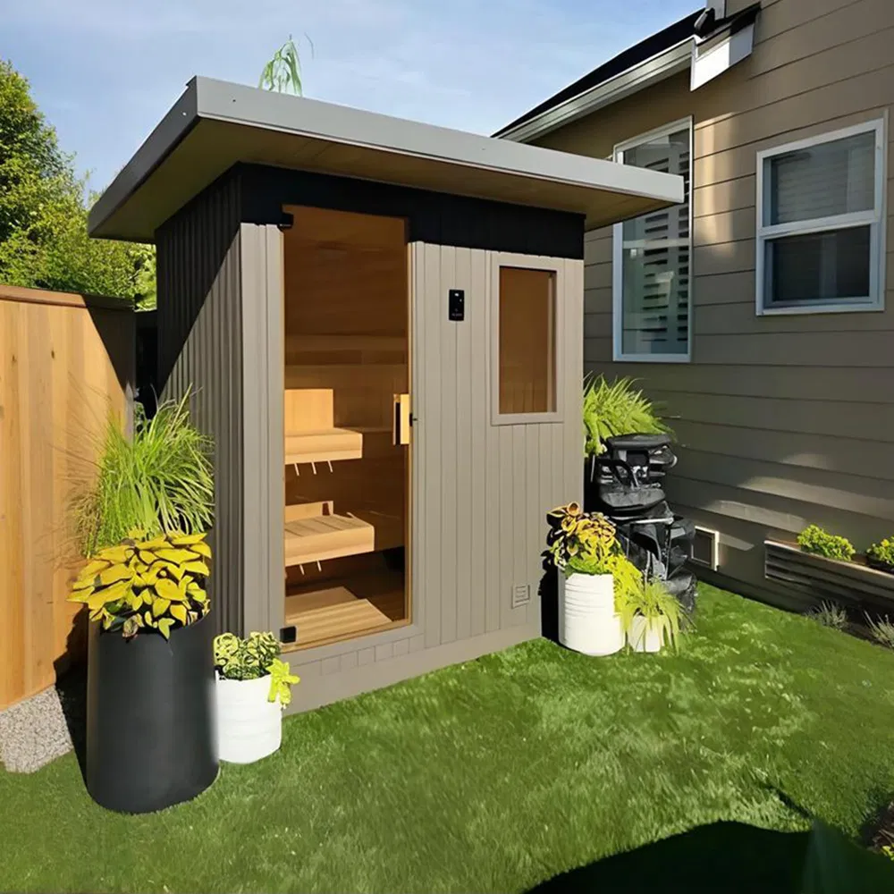 Финская сауна из массива дерева для улицы