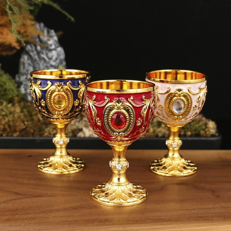 Hot Selling New European Retro Metal Champagne Red Wine Whiskey Champagne Cup Home Bar Restaurant Party Gift
