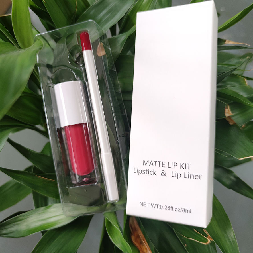 Custom Logo Makeup Private Label Matte Liquid Lipstick Lipliner Set Kit