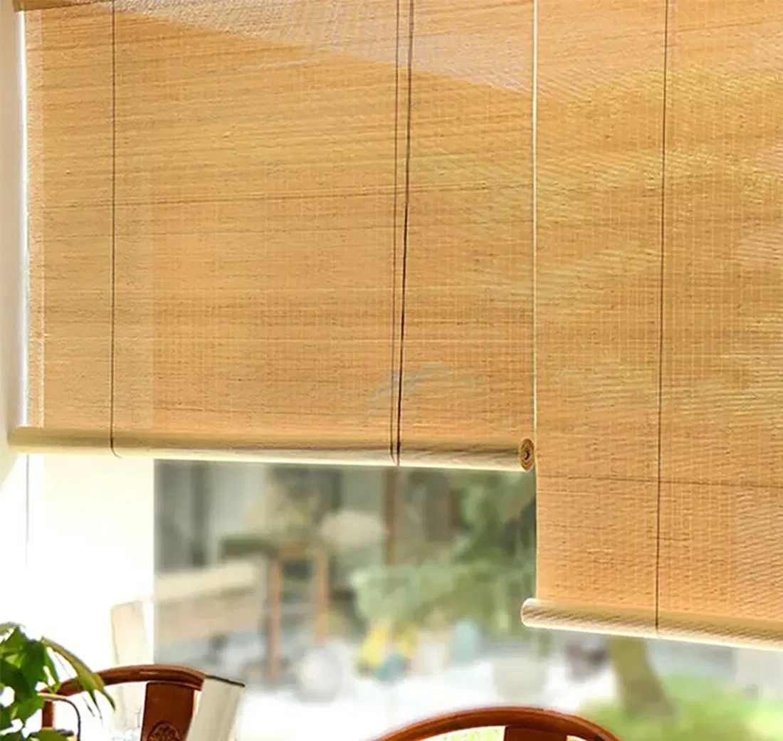 Custom Size Bamboo Blinds Modern Style Roller Blinds Living Room Window Curtains